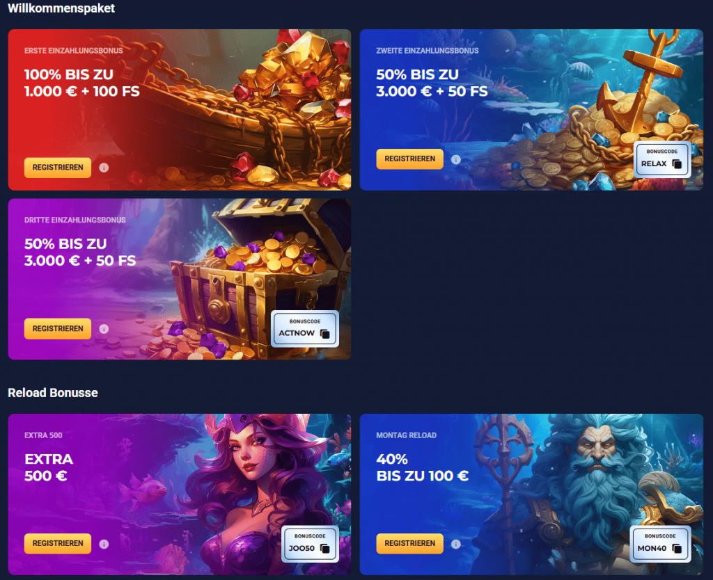 Willkommensbonus bei Joo Casino aktivieren