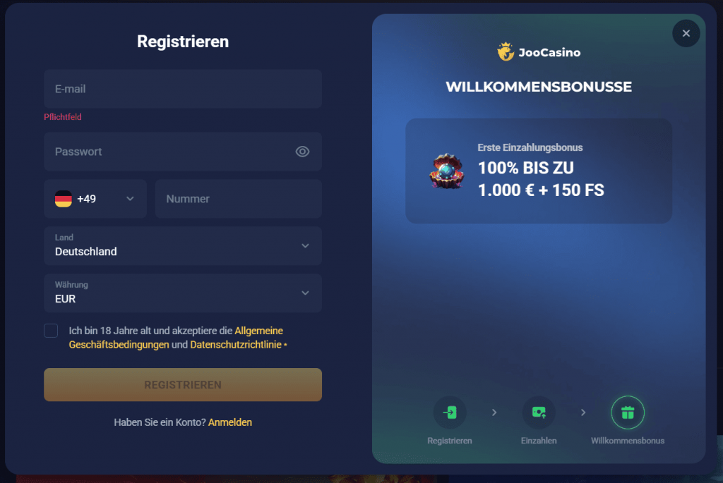 Große Auswahl an Online-Slots im Joo Casino